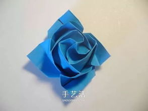 纸叠玫瑰花教程